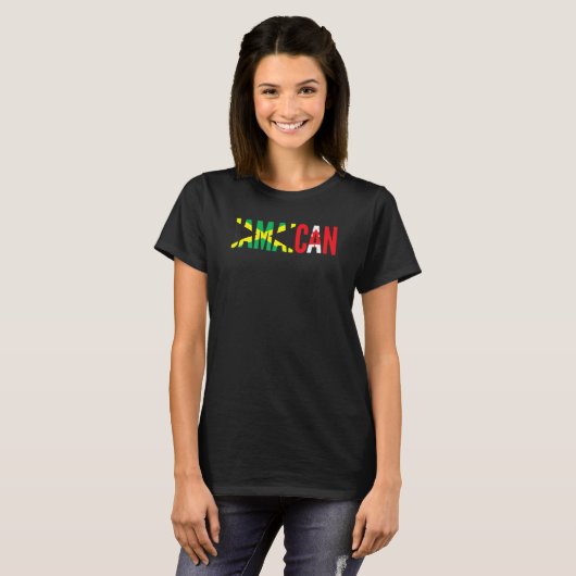 Jamaica Canada Flag for Half Canadian Jamaican Roo T-Shirt (Vorne ganz)