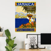 Jamaica Caribbean Sea Vintage Travel Poster (Heimbüro)