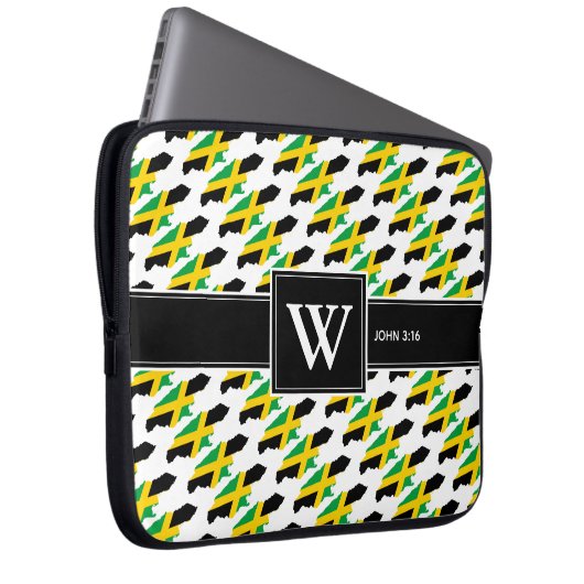 JAMAICA Christlich Scripting Monogram-Notebook Laptopschutzhülle (Vorne Rechts)