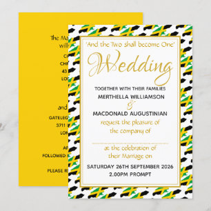 JAMAICA Christlich Scripture Custom Wedding Einladung