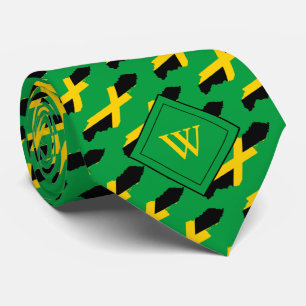 JAMAICA Christliche Schrift J3:16 Monogram GREEN Krawatte