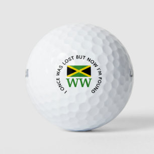 JAMAICA - Christliches MONOGRAMM gefunden Golfball