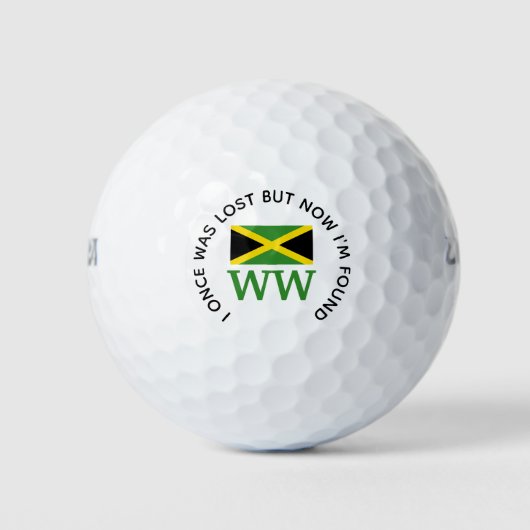JAMAICA - Christliches MONOGRAMM gefunden Golfball (Vorderseite)