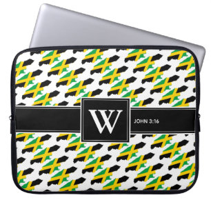 JAMAICA Christliches Schriftmonogramm Laptop Laptopschutzhülle
