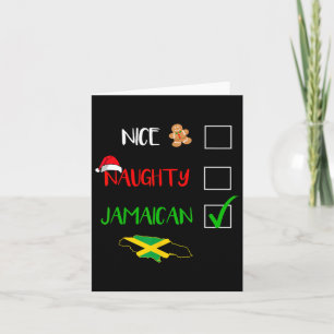Jamaica Christmas Naughty Nice Karo List Jamaika Karte