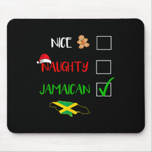 Jamaica Christmas Naughty Nice Karo List Jamaika Mousepad