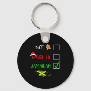 Jamaica Christmas Naughty Nice Karo List Jamaika Schlüsselanhänger