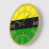 Jamaica Colors Gold römische Zahlen Moderne Uhr (Winkel)