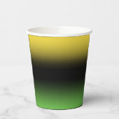 Jamaica Colors Gradient Green und Yellow Pappbecher (Links)