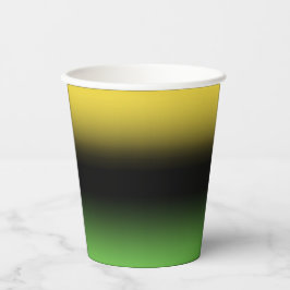 Jamaica Colors Gradient Green und Yellow Pappbecher