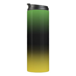 Jamaica Colors Gradient Ombre Green & Gold Thermosbecher