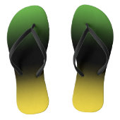 Jamaica Colors Gradient Ombre Green & Yellow Badesandalen (Fußbett)