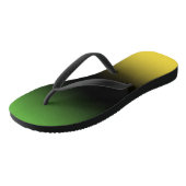 Jamaica Colors Gradient Ombre Green & Yellow Badesandalen (Schrägansicht)