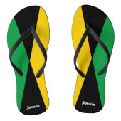 Jamaica Colors Green Black & Gold Jamaika Badesandalen (Fußbett)