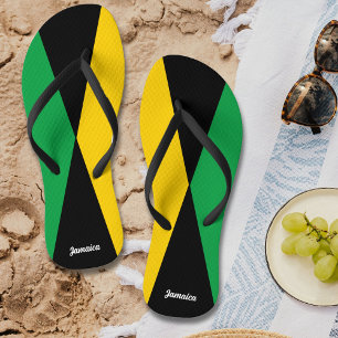 Jamaica Colors Green Black & Gold Jamaika Badesandalen
