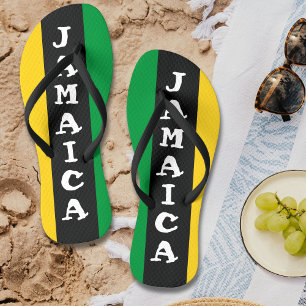 Jamaica Colors Green Gold Black Jamaican Badesandalen