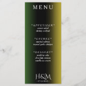 Jamaica Colors Ombre Jamaican Wedding Reception Menükarte (Vorderseite)