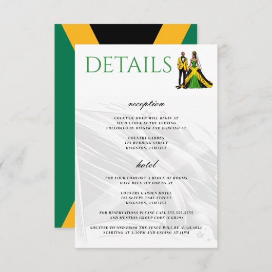 Jamaica Couple Begleitkarte (Vorne/Hinten)