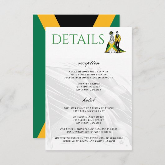 Jamaica Couple Begleitkarte (Vorne/Hinten)