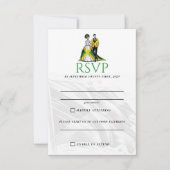Jamaica Couple RSVP Karte (Vorderseite)