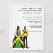 Jamaica Couple Wedding Einladung (Vorderseite)