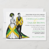 Jamaica Couple Wedding Einladung (Vorderseite)