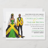 Jamaica Couple Wedding Einladung (Vorderseite)
