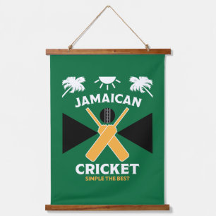 Jamaica Cricket Wandteppich Mit Holzrahmen