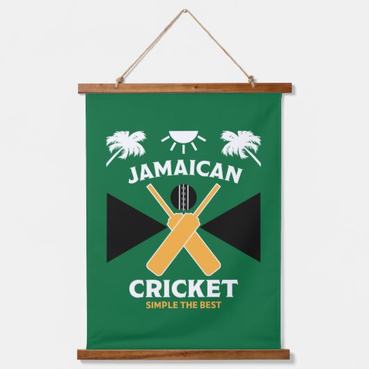 Jamaica Cricket Wandteppich Mit Holzrahmen (Vorderseite)