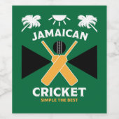 Jamaica Cricket Weinetikett (Einzelnes Label)