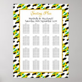 JAMAICA Custom Wedding Empfang 160 Sitzplan Poster (Vorne)
