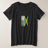 Jamaica Design für stolze Amerikaner aus Jamaika Große Größe T-Shirt (Design vorne)