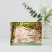 Jamaica Dunn's River Falls stilisiert Postkarte (Stehend Vorderseite)