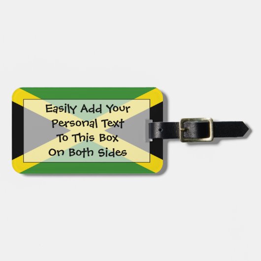 Jamaica Easy ID Personal Flag Gepäckanhänger (Vorderseite horizontal)