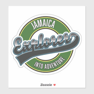 Jamaica Explorer in das Adventure-Logo Aufkleber