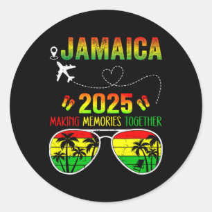 Jamaica Family Wiedersehen 2025 Erinnerungen Vacat Runder Aufkleber