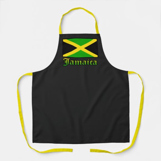 Jamaica Flag Black Green Yellow Jamaican Schürze (Vorderseite)