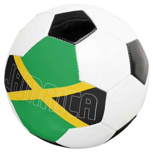Jamaica Flag Black Green Yellow Patriotic Fußball (Dreiviertel)