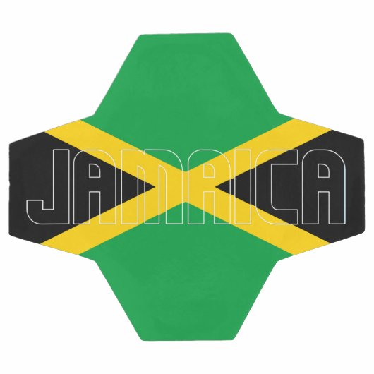 Jamaica Flag Black Green Yellow Patriotic Fußball (Flach)