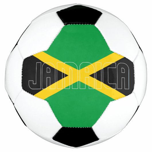 Jamaica Flag Black Green Yellow Patriotic Fußball (Vorderseite)