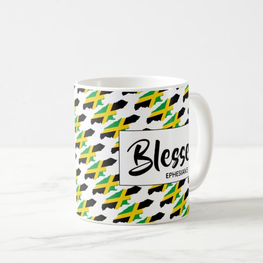 JAMAICA Flag Christlich BLESSED Kaffeetasse (VorderseiteRechts)