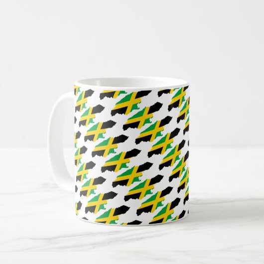 JAMAICA Flag Christlich BLESSED Kaffeetasse (Vorderseite Links)