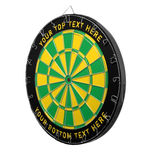 Jamaica Flag Colors Dartboard mit benutzerdefinier Dartscheibe (Vorderseite rechts)
