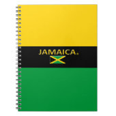 Jamaica Flag Colors Modernes Notebook Notizblock (Vorderseite)