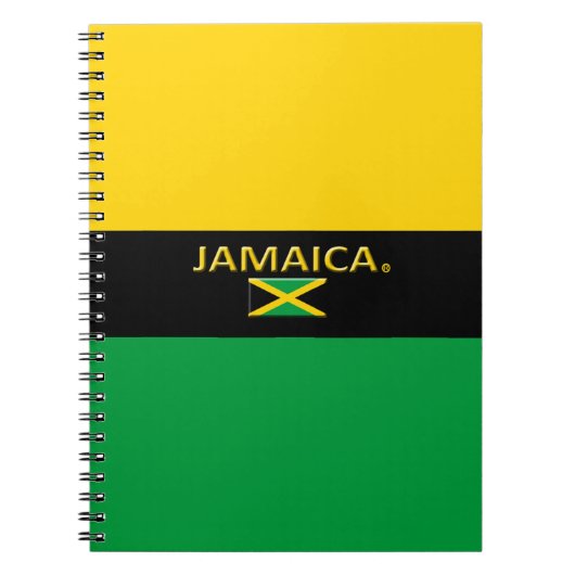 Jamaica Flag Colors Modernes Notebook Notizblock (Vorderseite)