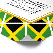 JAMAICA FLAG Custom Wedding 160 Sitzplan Poster (Ecke)