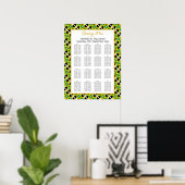 JAMAICA FLAG Custom Wedding 160 Sitzplan Poster (Heimbüro)