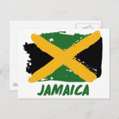 Jamaica flag design postkarte (Vorne/Hinten)