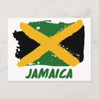 Jamaica flag design postkarte