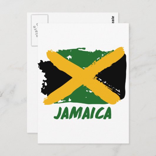 Jamaica flag design postkarte (Vorne/Hinten)